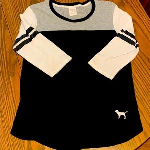 Pink Victoria’s Secret 3/4 Sleeve Medium Baseball